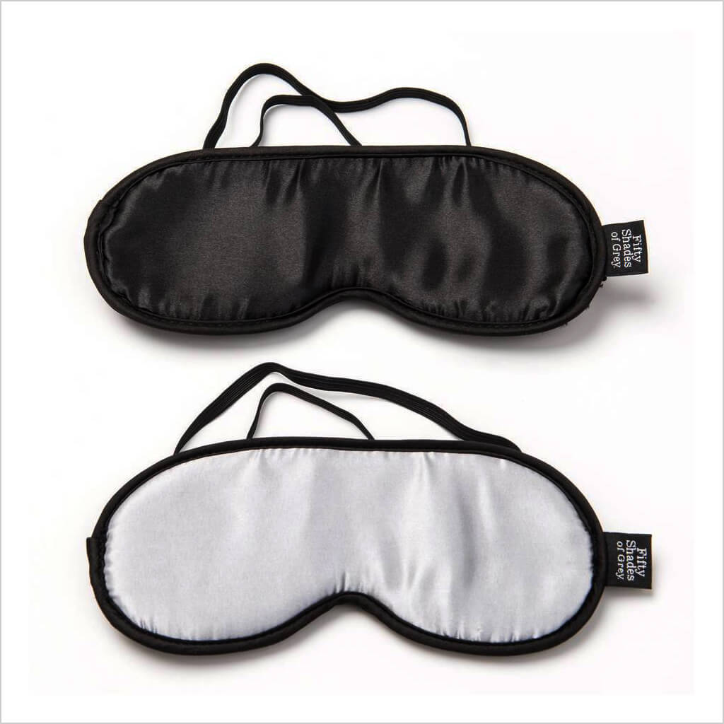 Fifty Shades No Peeking Blindfolds Twin Pack Light Bondage Lizzy Bliss