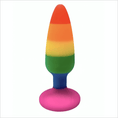 Load image into Gallery viewer, Wooomy Hiperloo Silicone Rainbow Plug
